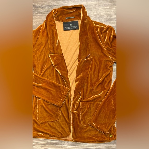 Scotch & Soda Gold Velvet Blazer - Picture 4 of 7